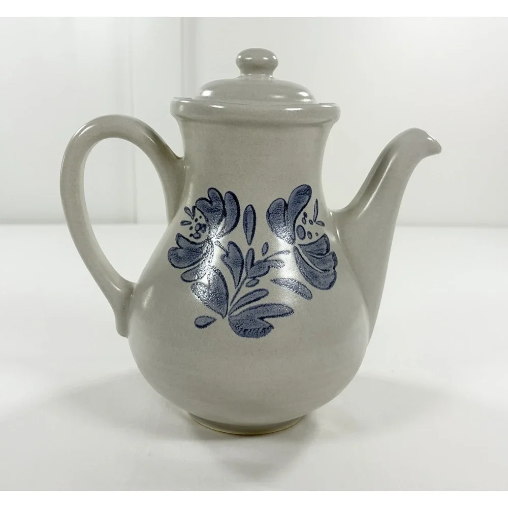 Vintage Pfaltzgraff Yorktowne 7 Cup Tall Coffee Pot Lid 490 USA Made Stoneware